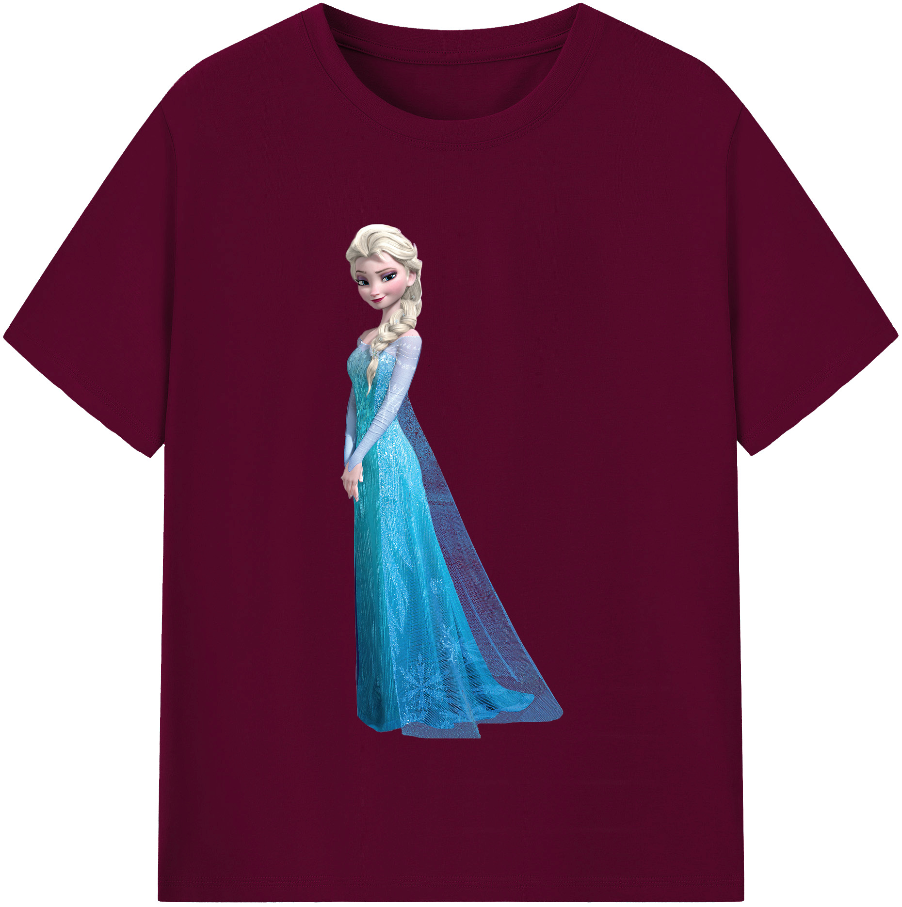 （画像用） アナと雪の女王 アンナ エルサ Frozen Anna Elsa レディースカジュアルプリントTシャツ（綿100％）